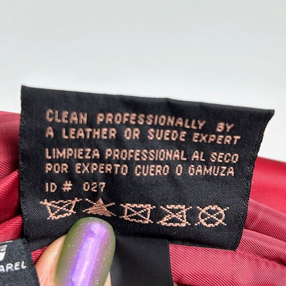 Siena Vintage 90's Red Leather Blazer Button Front Collared Lined Jacket Retro 4 - Picture 13 of 16